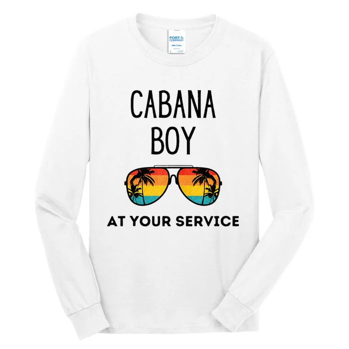 Cabana Boy Funny Summer Pool Party Bartender Bartending Tall Long Sleeve T-Shirt