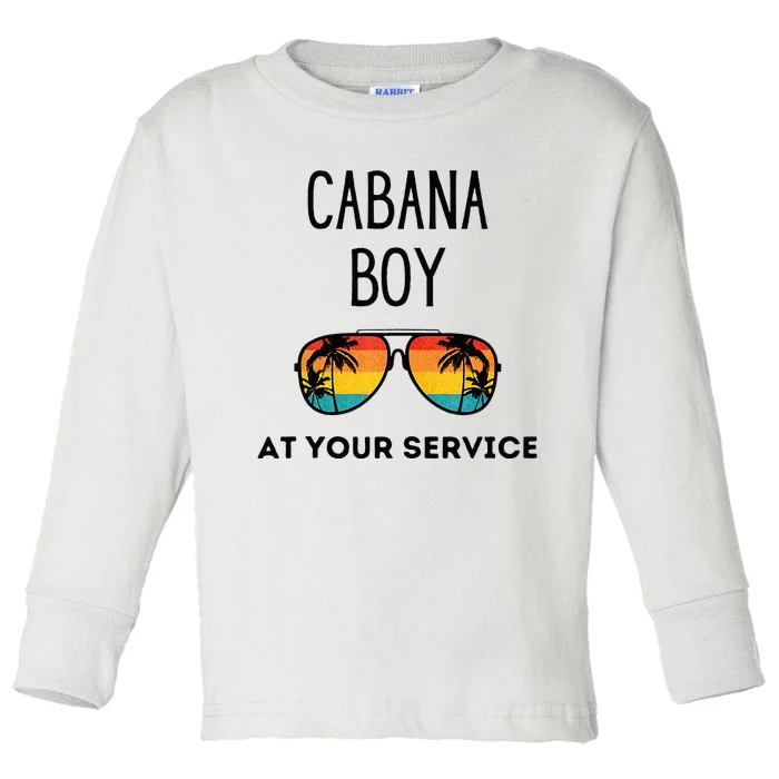 Cabana Boy Funny Summer Pool Party Bartender Bartending Toddler Long Sleeve Shirt