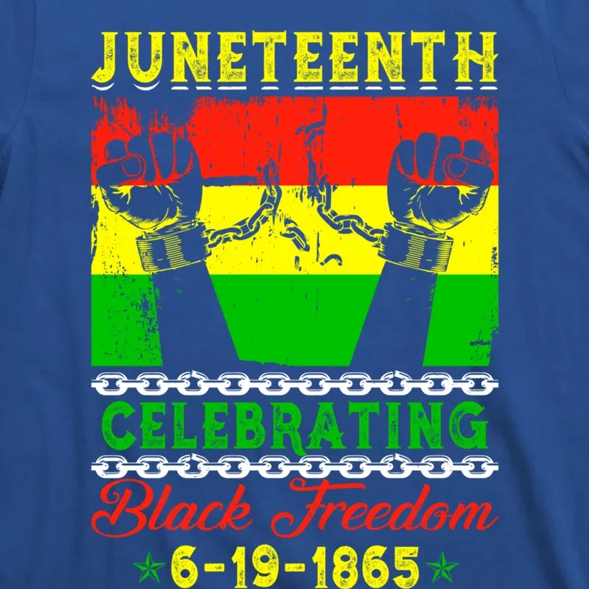 Celebrating Black Freedom 1865 Juneteenth Independence Day Funny Gift T-Shirt