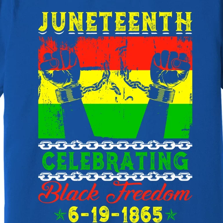 Celebrating Black Freedom 1865 Juneteenth Independence Day Funny Gift Premium T-Shirt