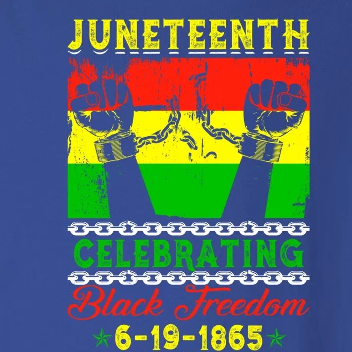 Celebrating Black Freedom 1865 Juneteenth Independence Day Funny Gift Toddler Long Sleeve Shirt