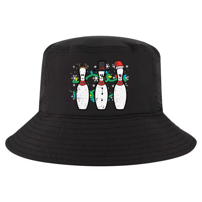 Christmas Bowling Funny Xmas Sports Bowler Cool Comfort Performance Bucket Hat