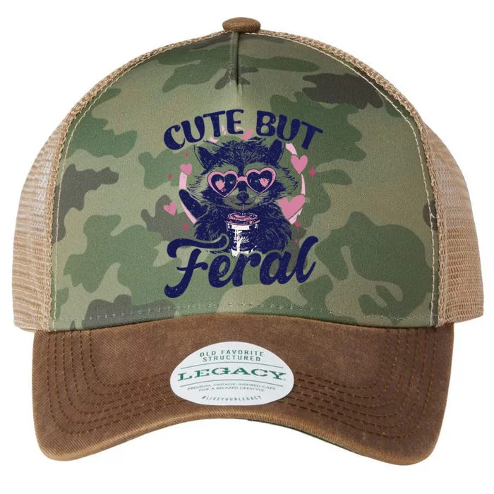 Cute But Feral Raccoon Outfits For Women Funny Raccoon Legacy Tie Dye Trucker Hat