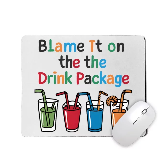 Cruise Booze Funny Summer Drink Package Cool Mousepad