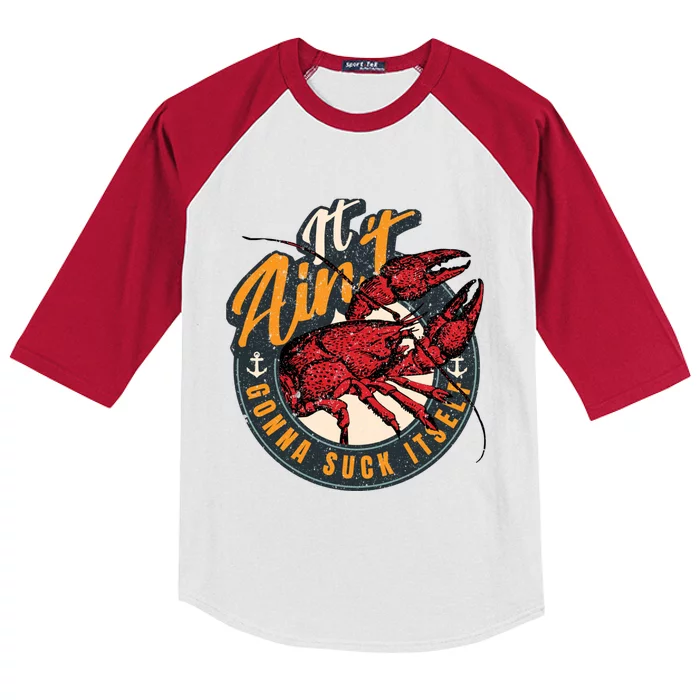 Crawfish Boil Funny Suck Its Bayou Cajun Seafood Festival Cool Gift Kids Colorblock Raglan Jersey