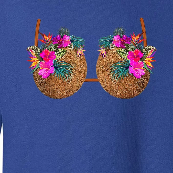 Coconut Bra - Funny Bra - Tropical Bra -Flowers Bra Toddler Sweatshirt