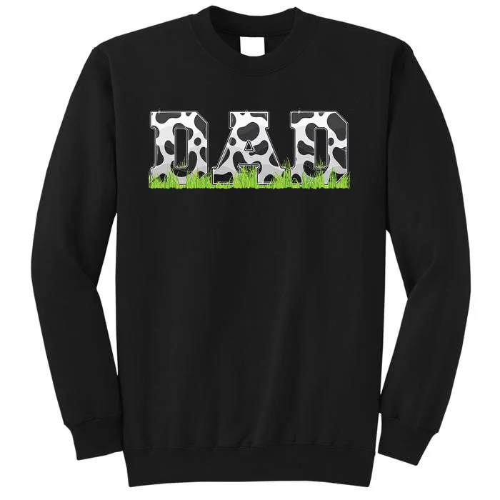 Cow Birthday Family Matching Fathers Day Dad cow print Sweatshirt