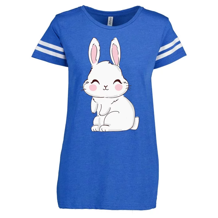 Cute Bunny Face Tie Dye Glasses Easter Day Enza Ladies Jersey Football T-Shirt