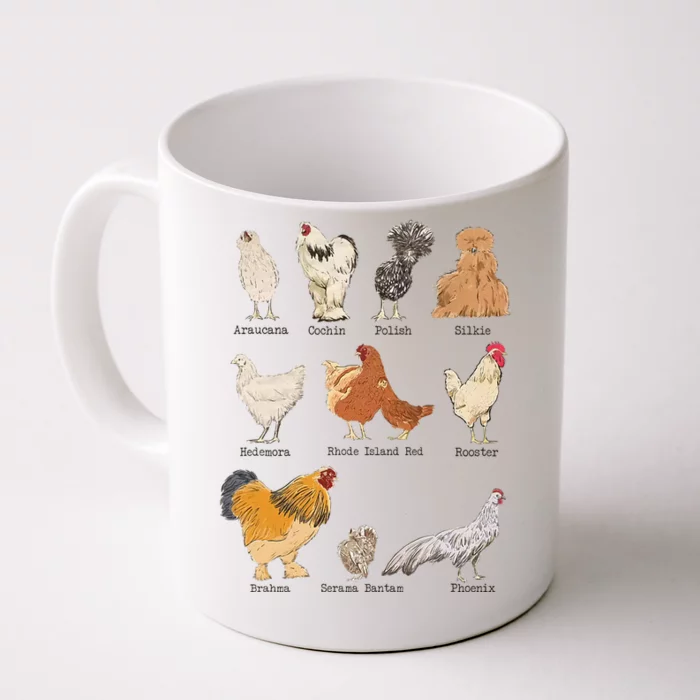 Chicken Breeds Farm Animals Day Support Local Farmer Front & Back Coffee Mug