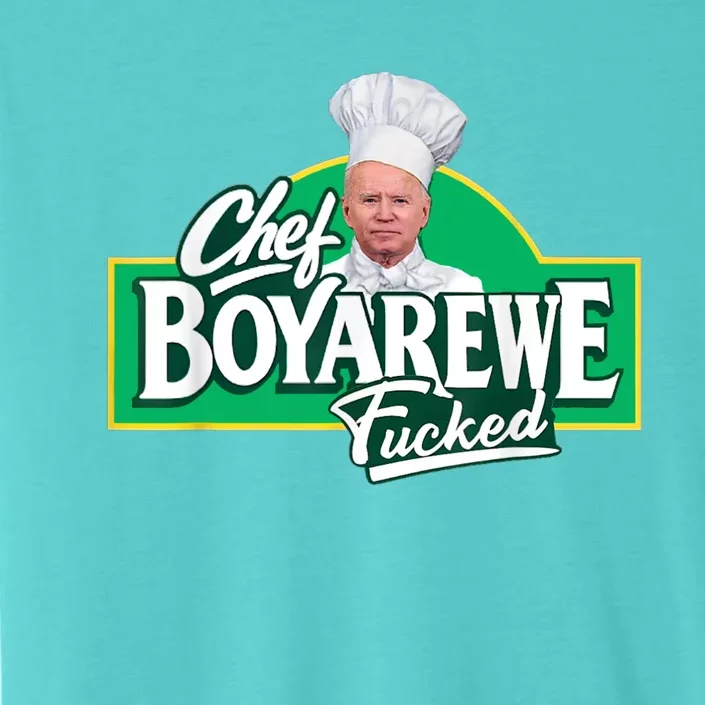 Chef BoyAreWe Fucked Funny Chef Biden Trump 2024 ChromaSoft Performance T-Shirt