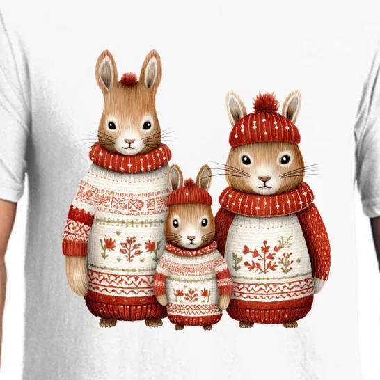 Christmas Bunny Family Matching Outfit Pajama Set