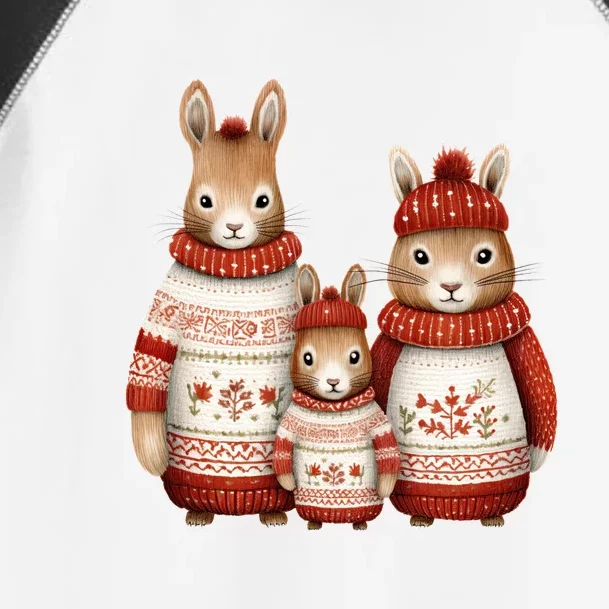 Christmas Bunny Family Matching Outfit Toddler Fine Jersey T-Shirt