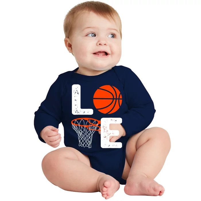 Cool Basketball For  Wo Love Coach Player Team Sports Baby Long Sleeve Bodysuit