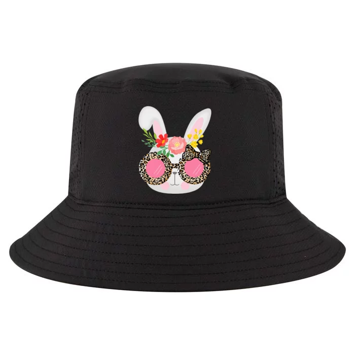 Cute Bunny Face Leopard Glasses Easter Cool Comfort Performance Bucket Hat