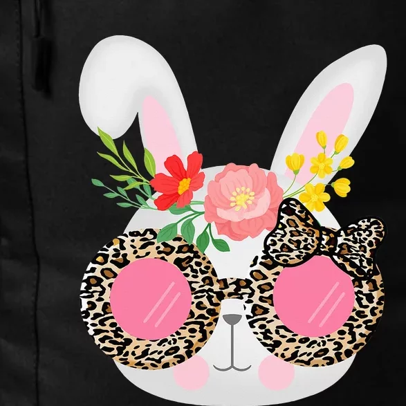 Cute Bunny Face Leopard Glasses Easter Daily Commute Backpack