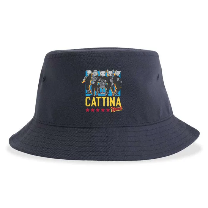 Cattina Band Funny Music Cats Sustainable Bucket Hat