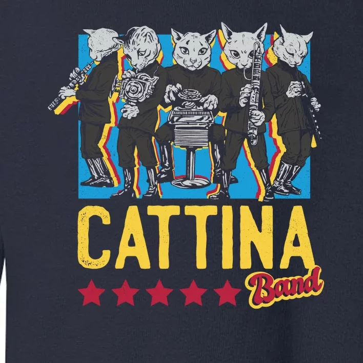 Cattina Band Funny Music Cats Toddler Sweatshirt