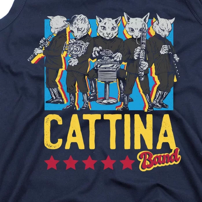 Cattina Band Funny Music Cats Tank Top