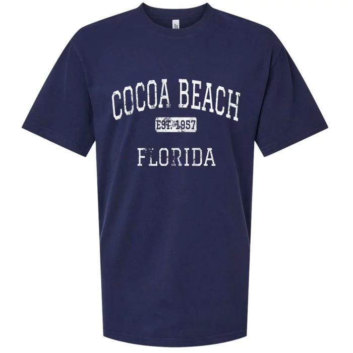 Cocoa Beach Florida Fl Vintage Sueded Cloud Jersey T-Shirt