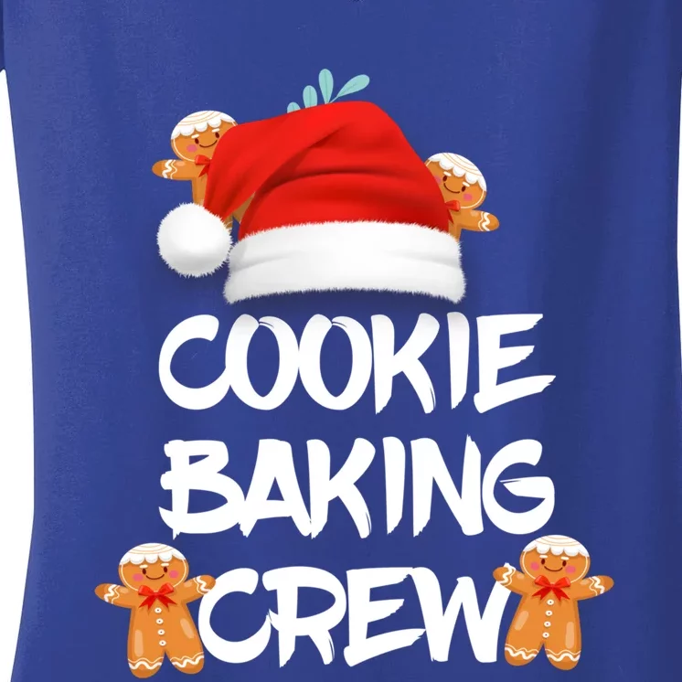 Cookie Bakingcrew Funny Christmas Pajama Cool Gift Women's V-Neck T-Shirt