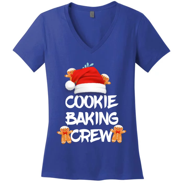 Cookie Bakingcrew Funny Christmas Pajama Cool Gift Women's V-Neck T-Shirt