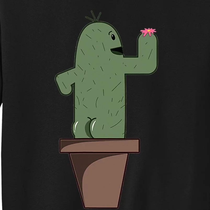 Cute Butt Funny Cartoon Cactus Design Garderner Garden Sweatshirt