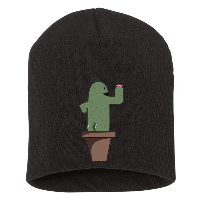 Cute Butt Funny Cartoon Cactus Design Garderner Garden Short Acrylic Beanie