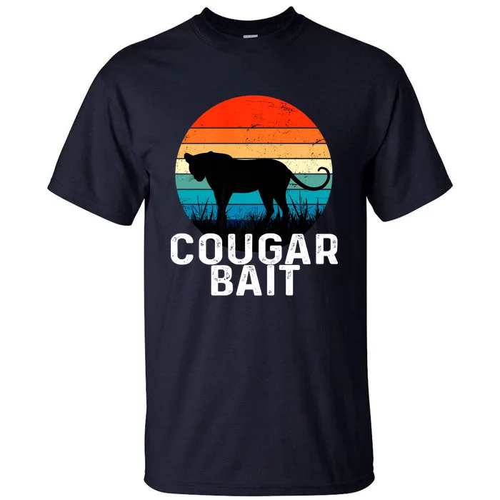 Cougar Bait Funny Dating Humor Sugar Momma Retro Animal Tall T-Shirt