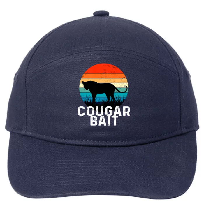 Cougar Bait Funny Dating Humor Sugar Momma Retro Animal 7-Panel Snapback Hat