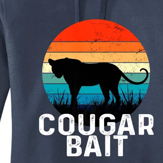 Cougar Bait Funny Dating Humor Sugar Momma Retro Animal Women's Pullover Hoodie