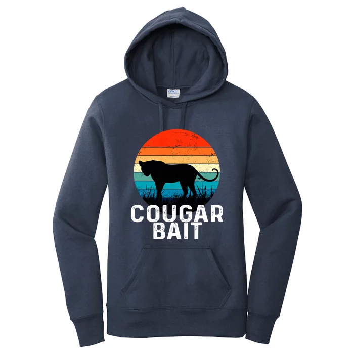 Cougar Bait Funny Dating Humor Sugar Momma Retro Animal Women's Pullover Hoodie