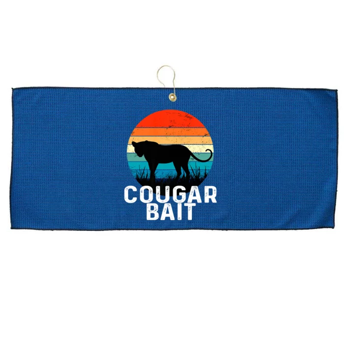 Cougar Bait Funny Dating Humor Sugar Momma Retro Animal Large Microfiber Waffle Golf Towel