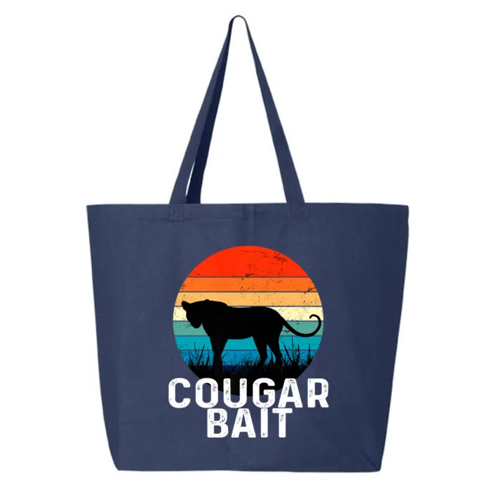 Cougar Bait Funny Dating Humor Sugar Momma Retro Animal 25L Jumbo Tote