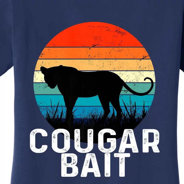 Cougar Bait Funny Dating Humor Sugar Momma Retro Animal Women's T-Shirt