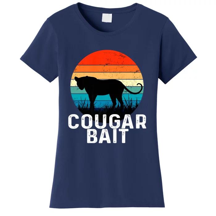 Cougar Bait Funny Dating Humor Sugar Momma Retro Animal Women's T-Shirt