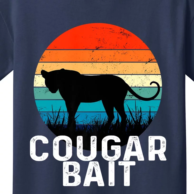 Cougar Bait Funny Dating Humor Sugar Momma Retro Animal Kids T-Shirt