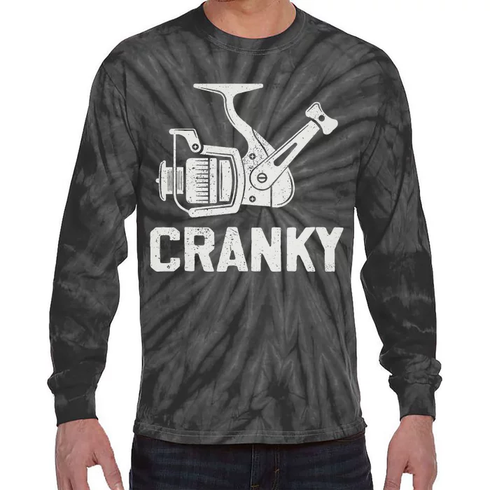 Crank Bait Fishing Lure Cranky Fishing Fisherman Tie-Dye Long Sleeve Shirt