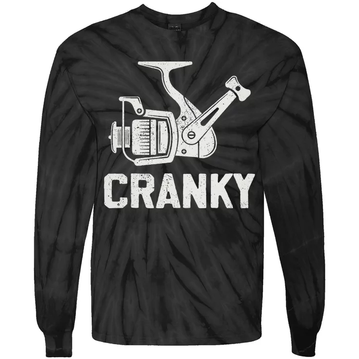 Crank Bait Fishing Lure Cranky Fishing Fisherman Tie-Dye Long Sleeve Shirt