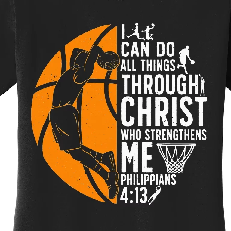 Cool Basketball For  Bible Verse Christian Player Women's T-Shirt