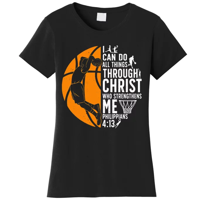 Cool Basketball For  Bible Verse Christian Player Women's T-Shirt