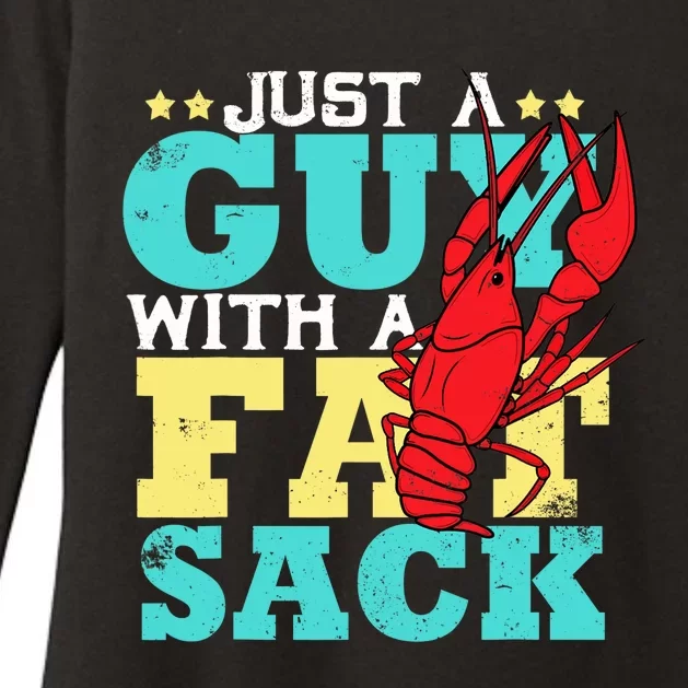 Crawfish Boil Funny Just A Guy With A Fat Sack Crawfish Womens CVC Long Sleeve Shirt