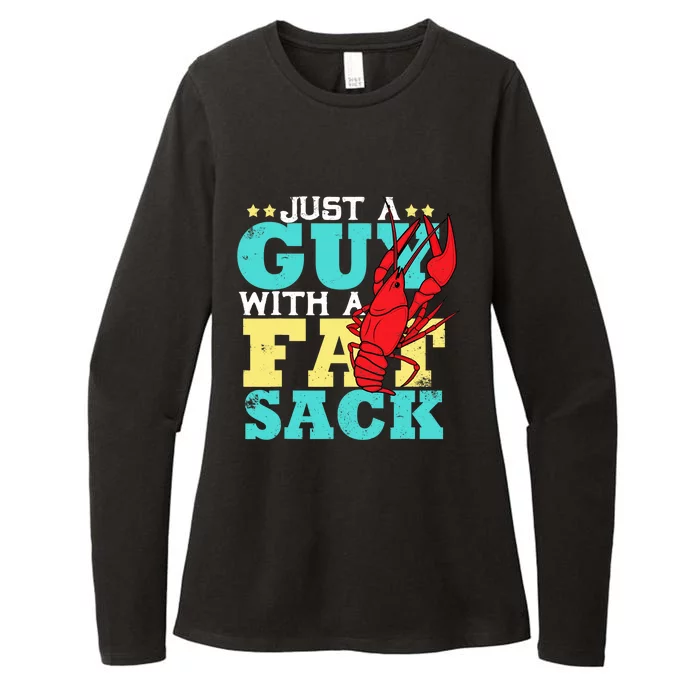 Crawfish Boil Funny Just A Guy With A Fat Sack Crawfish Womens CVC Long Sleeve Shirt