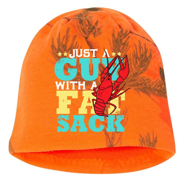 Crawfish Boil Funny Just A Guy With A Fat Sack Crawfish Kati - Camo Knit Beanie