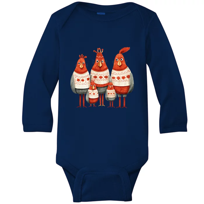 Christmas Bird Family Matching Outfit Baby Long Sleeve Bodysuit