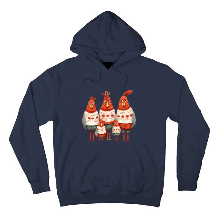 Christmas Bird Family Matching Outfit Tall Hoodie