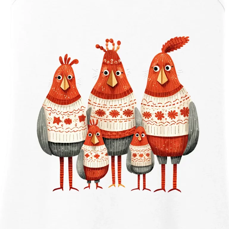 Christmas Bird Family Matching Outfit Ladies Essential Tank