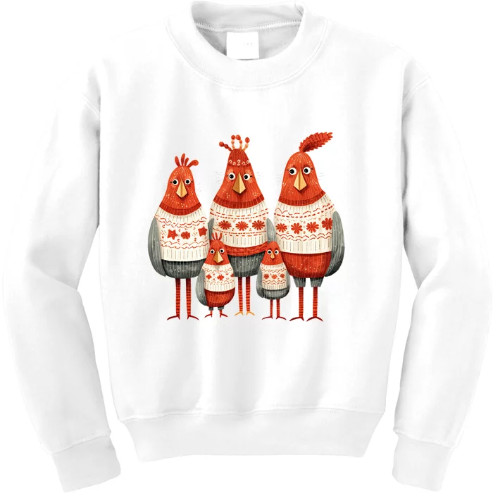 Christmas Bird Family Matching Outfit Kids Sweatshirt