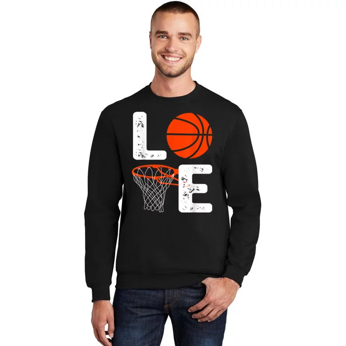 Cool Basketball For Men Women Love Coach Player Team Sports Tall Sweatshirt