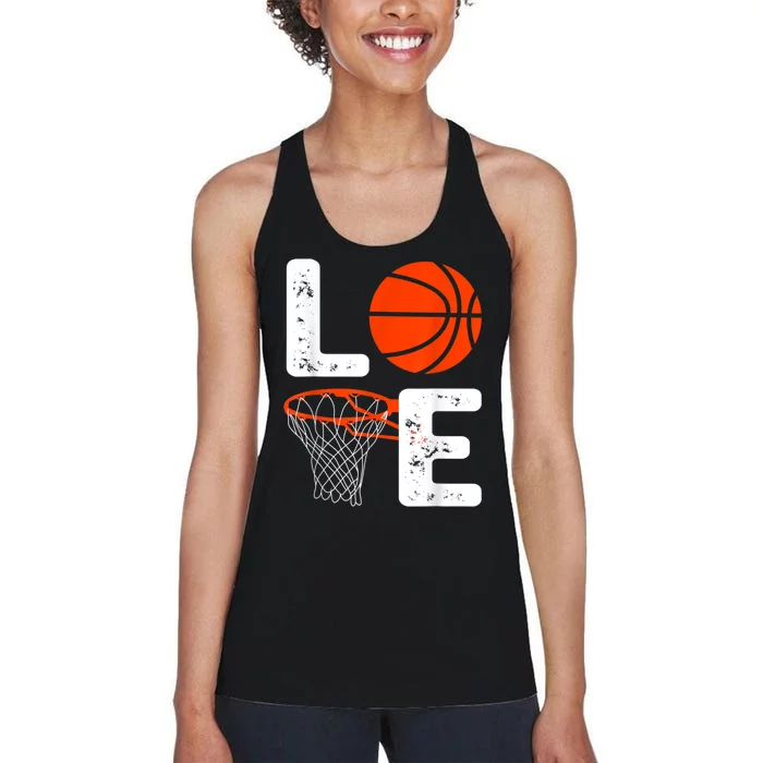 Cool Basketball For Men Women Love Coach Player Team Sports Women's Racerback Tank