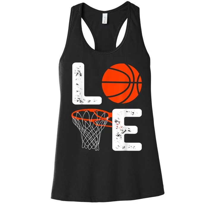 Cool Basketball For Men Women Love Coach Player Team Sports Women's Racerback Tank